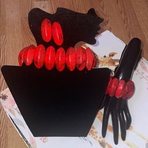 Red women jewelry set